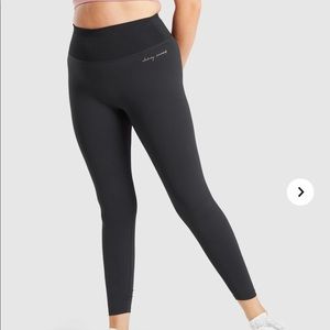 Gymshark Whitney Rib Waisted Black Leggings